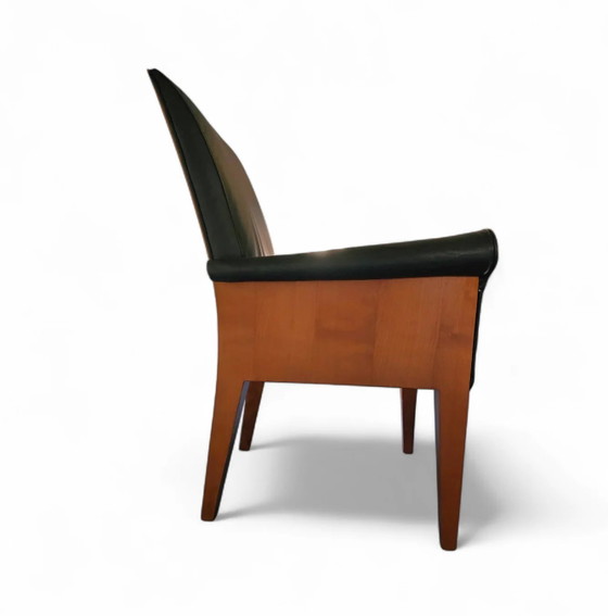 PARAMOUNT CHAIR BY PHILIPPE STARCK / black leather for Driade / 1989 – Adjustable recliner chair (photo 14 of 15)
