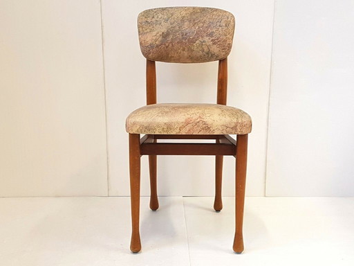 CHAISE SCANDINAVE DANOISE VINTAGE 1960 TECK METAL TISSU 60S 60'S ANNEES 60