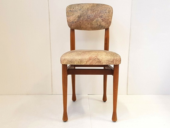 Image 1 of CHAISE SCANDINAVE DANOISE VINTAGE 1960 TECK METAL TISSU 60S 60'S ANNEES 60