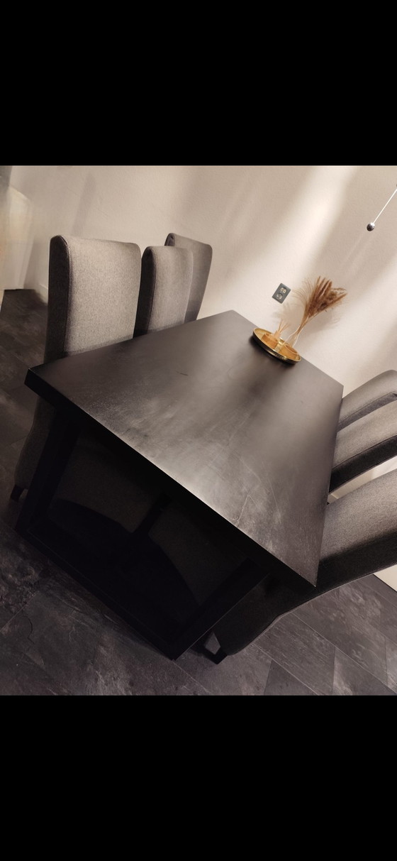 Image 1 of Modern Black Dining Table (180 x 90 cm)