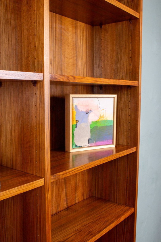 Image 1 of Vintage teak and walnut bookcase, highboard, chest of drawers, mid-century modern, 1960s