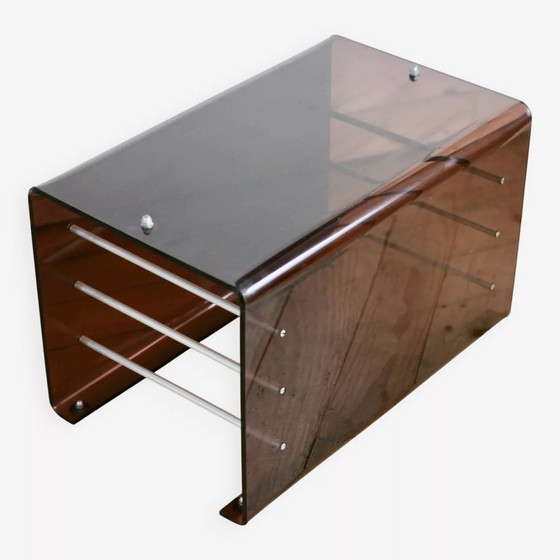 Image 1 of Gerookt plexiglas 70s salontafel