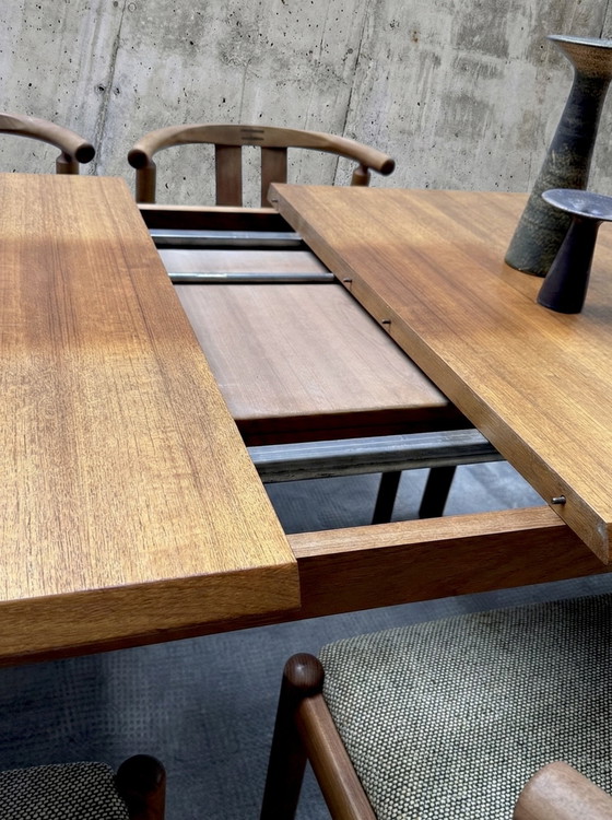 Image 1 of HANS J. FRYDENDAL FOR BOLTINGE STØLEFABRIK TEAK WOOD DINING TABLE & 6 CHAIRS DENMARK 1970s