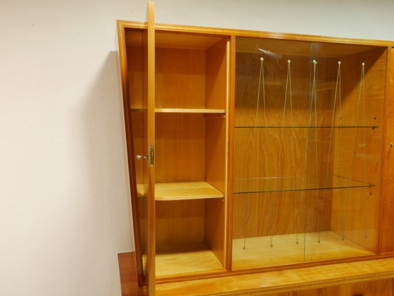 Mobile da soggiorno vintage, anni '60, vetrina di metà secolo, Germania – Credenze alte, Glass, Wood (photo 11 of 17)