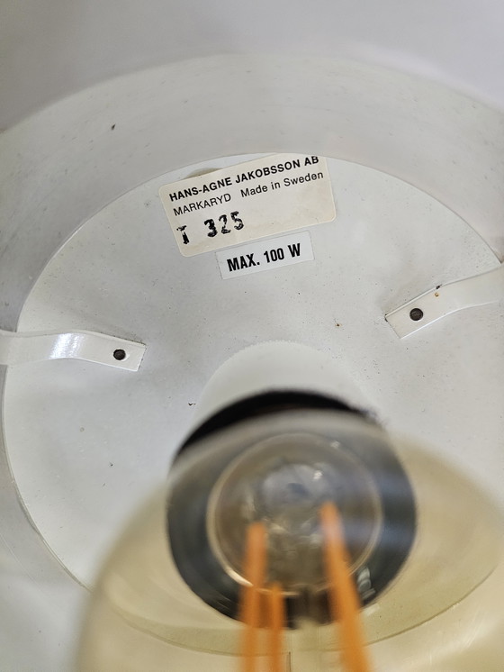 Image 1 of Lampada a sospensione a cupola vintage di Hans Agne Jacobsen AB per Markaryd, Svezia, modello T325/450 'Lamingo'.