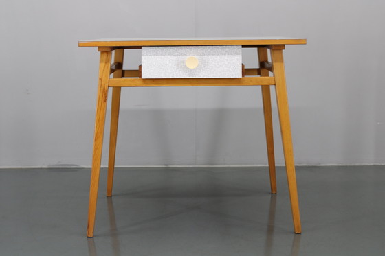 Image 1 of 1960s Side Table with Formica Top and Drawer, Czechoslovakia