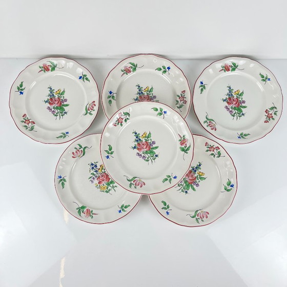 Set de 6 Assiettes à Dessert KG Lunéville – Modèle Réverbère – Vaisselle, Ceramic (photo 2 of 7)