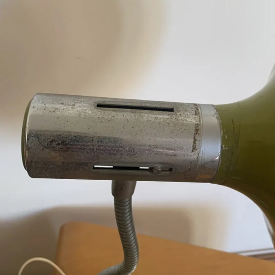 Lampe de bureau vintage Space Age, Années 70, Métal, Vert, Mid Century Modern (photo 6 sur 10)