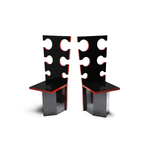 Pair of Vintage Mario Sabot Sculptural Chairs by Max Papiri 1970s