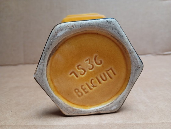 Image 1 of Vaso Art Déco/Vintage della famosa manifattura belga di Faïencerie de Thulin (anni '50)