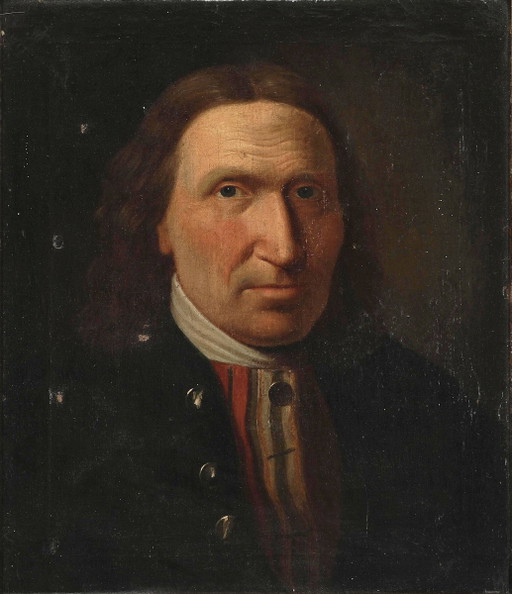 Antique Vintage Oil Portrait Painting of a Danish Gentleman, 19th Century