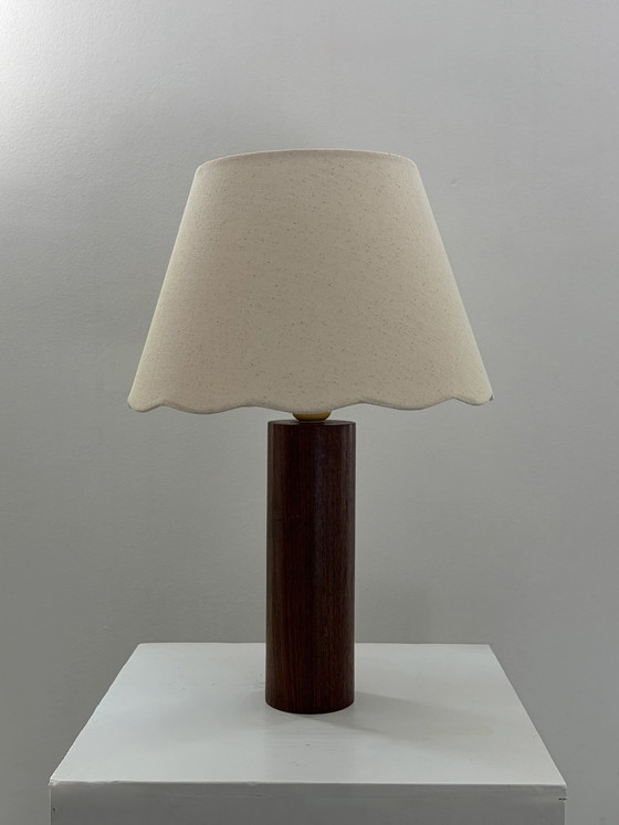 Lampada da tavolo vintage in legno – Lampade da tavolo, Wood, Cotton, Scandinavian (photo 2 of 5)