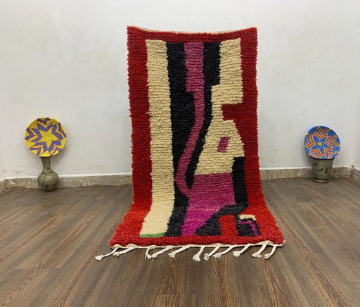 Alfombra bereber pequeña hecha a mano, tamaño 100/200 cm. – Aime Té, vloerkleden en tapijten, Wool
