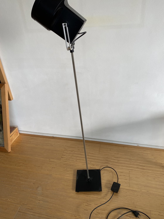 Image 1 of Fotografische zwarte vloerlamp met flexibele kap 