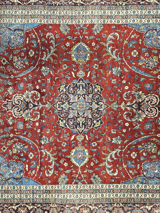Image 1 of Medallón de alfombra Saruk de lana oriental anudado a mano 247x344cm