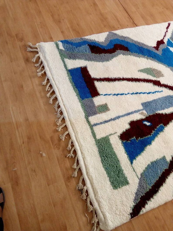 Handwoven Moroccan rug - handmade Berber Moroccan rug - colourful rug - 225x148 – Rugs & carpets, Wool, Cotton (photo 5 of 9)