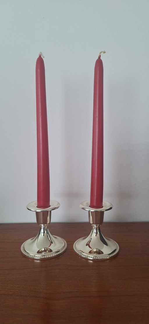 Set versilberter Kerzenhalter – C.A.P. England