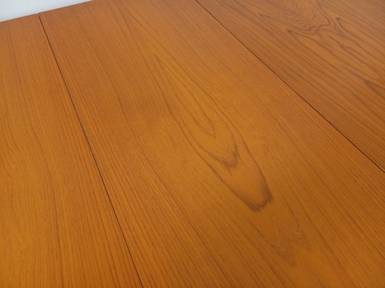 Image 1 of Vintage Baumann oval teak dining table from the 1960s/70s with extensions