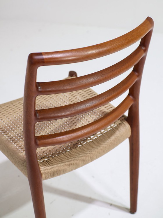 Image 1 of 6 chaises de salle à manger N.O. Møller modèle 85 en teck vintage