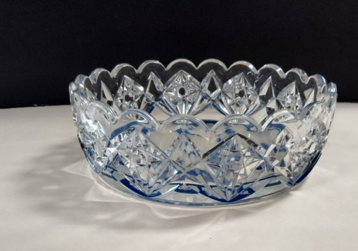 ciotola o piatto in vetro base decorativa blu