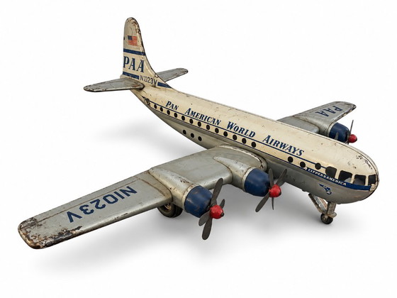 Boeing 377 Stratocruiser ("Clipper America") Tinplate Airliner, Gama, Decorative Objects, Metal, Multi Color (photo 5 of 9)