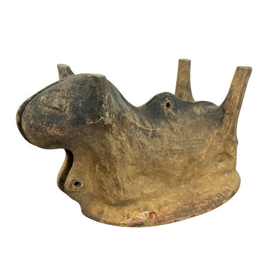 Ceramic baking mold in the shape of a lamb, Kitchen accessories, Brown, Vintage (photo 6 of 7)