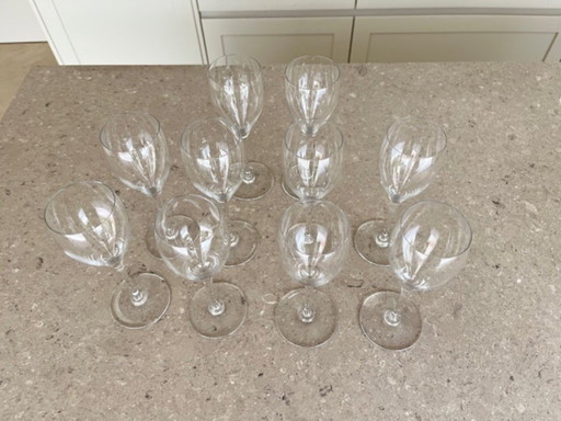 10 bicchieri da vino bianco in cristallo Baccarat - St Rémy