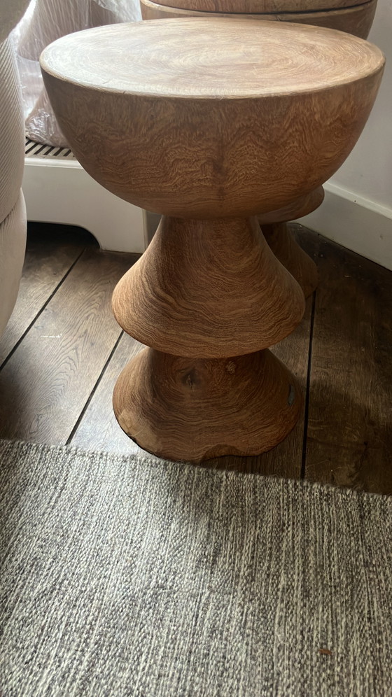 Pols Potten short skirt Stool / side table wood (photo 6 of 6)