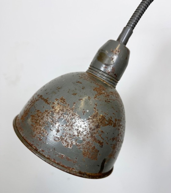 Image 1 of Grijze industriële schaarwandlamp van Elektroinstala, jaren 60