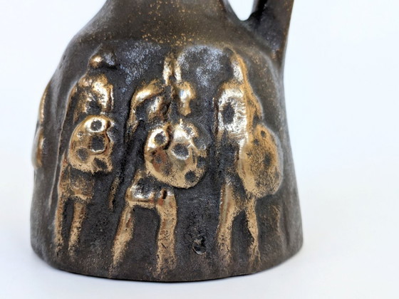 Image 1 of Sculpture en bronze brutale de Horst Dalbeck, HDV Allemagne, années 1970, style Château-Cœur