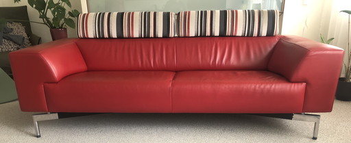 Divano a 3 posti Leolux Howlo rosso Ferrari