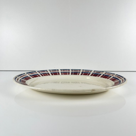 Image 1 of Ovale schaal van Badonviller, "Scottish" patroon, Art Deco, 1930
