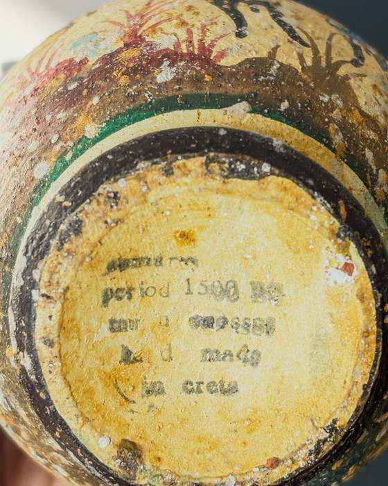 Image 1 of Handgefertigte griechische Vasen - minoische Delphinmotive (2er-Set)