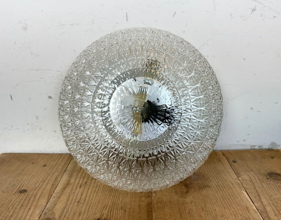 Image 1 of Vintage glazen wand- of plafondlamp, jaren 70