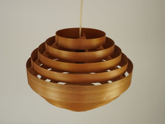 Image 1 of Lampada a sospensione in legno stile Hans Agne Jackobsson design vintage anni '60