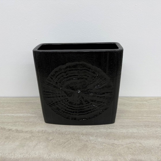Image 1 of Rare Rosenthal Martin Freyer black ceramic vase , 1960’s