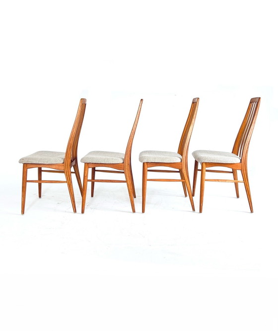 Image 1 of 4x Chaise de salle à manger 'Eva', Niels Koefoed, Koefoeds Hornslet '60