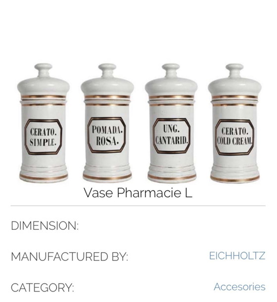 Image 1 of 4x Eichholtz apothecary jar