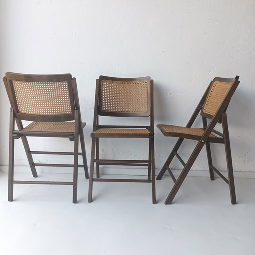 3x Vintage klapstoel