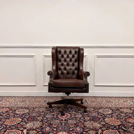 Grande chaise de bureau Chesterfield anglaise - Large choix!, Chaises de bureau (photo 2 sur 7)