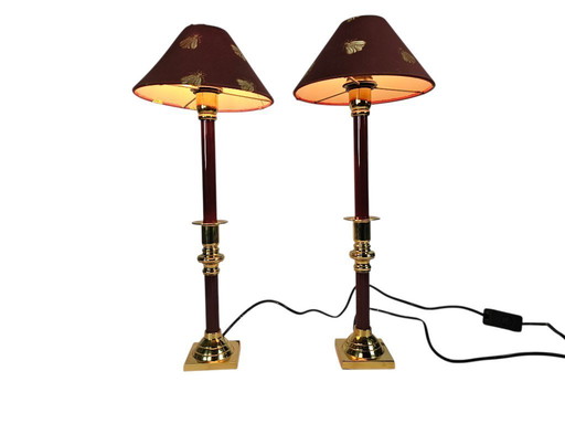 Caravell Home decor - Hollywood Regency style - table lamps (2) set - 1970's