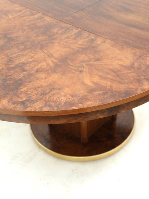 Stylish round vintage design extendable Art Deco Dining Table