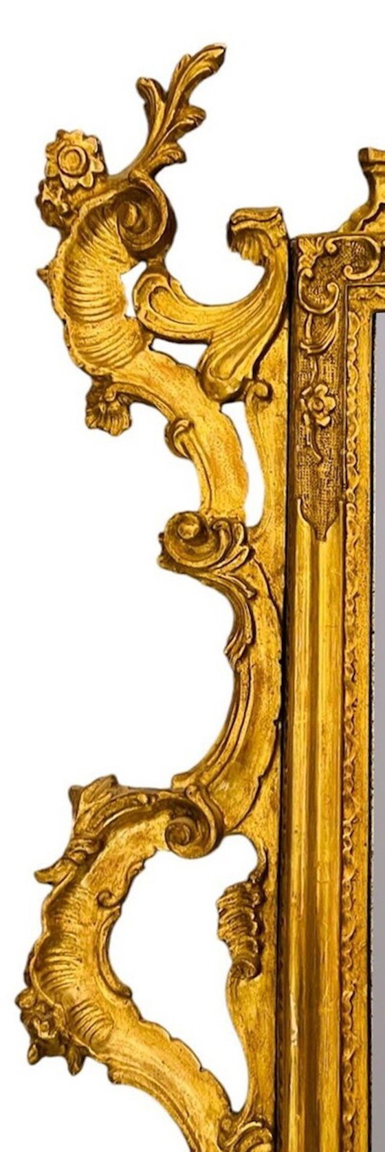 Image 1 of Carved And Gilded Wooden Mirror - Louis Xv