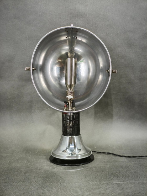 Image 1 of Lampe de table réglable en quartz chromé de style Bauhaus Hanau, années 1930, Allemagne
