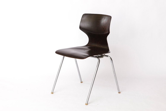 Image 1 of 6 Flötotto Pagwood Chairs – German Design Classic, 1970s, Chrome & Plywood