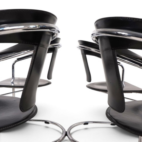 Image 1 of Juego de 4 sillas de comedor de A. Rizzatto para Lo Studio.