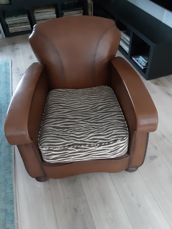 Image 1 of Fauteuil Club en cuir