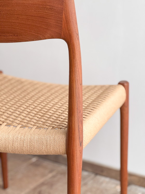 Image 1 of Mid-Century Danish Teak Dining Chairs # 77 by Niels O. Møller, J. L. Moller, Set of 6