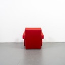 4 sillones Rietveld Cassina 637 Utrecht de tela roja