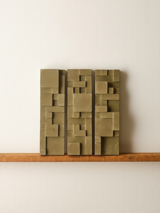 Image 1 of Oggetti brutalisti da parete in cemento 3